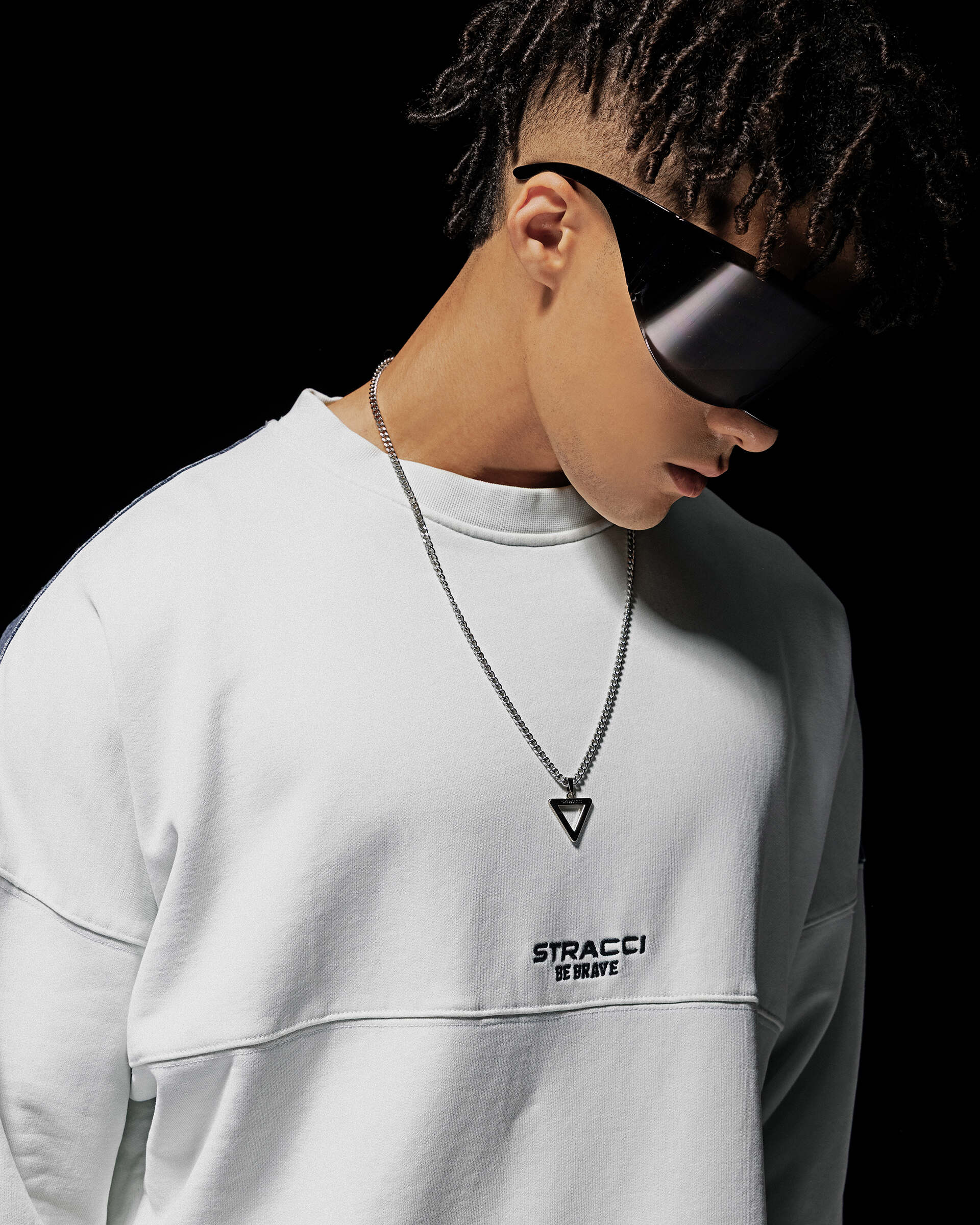 STRACCI Half Denim Round Neck