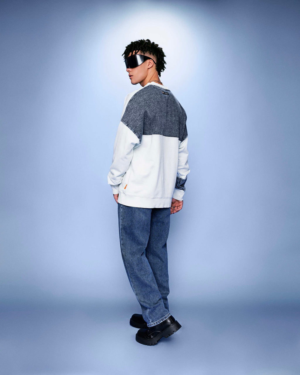 STRACCI Half Denim Round Neck