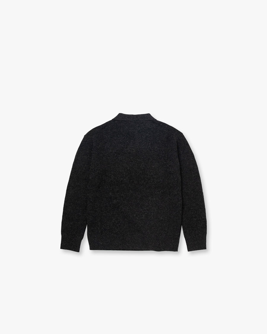 Brushed Polo Knit Sweater