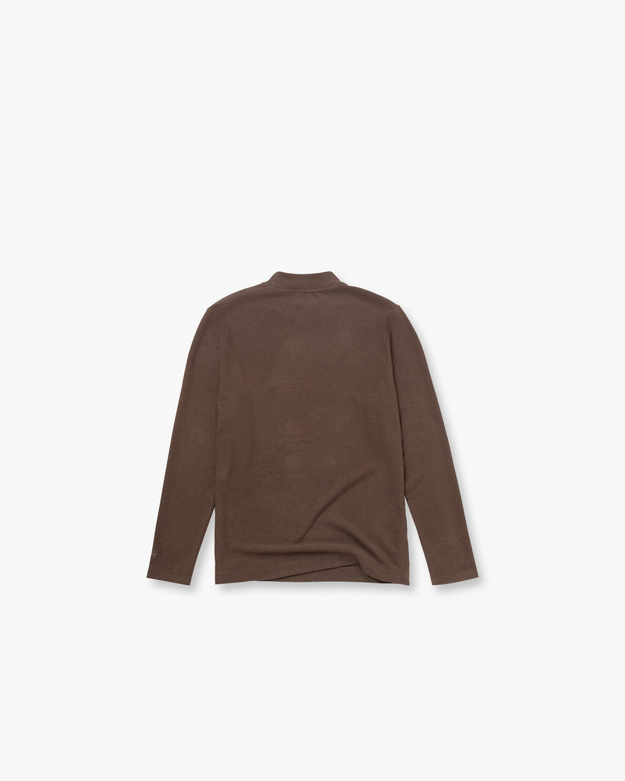 Slub Jersey Henley Long Sleeve