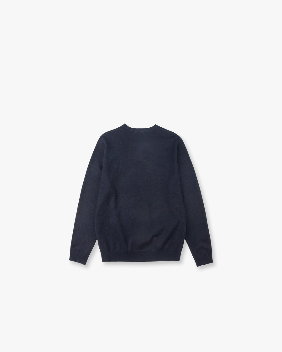 Crew-Neck Fine Knit Sweater