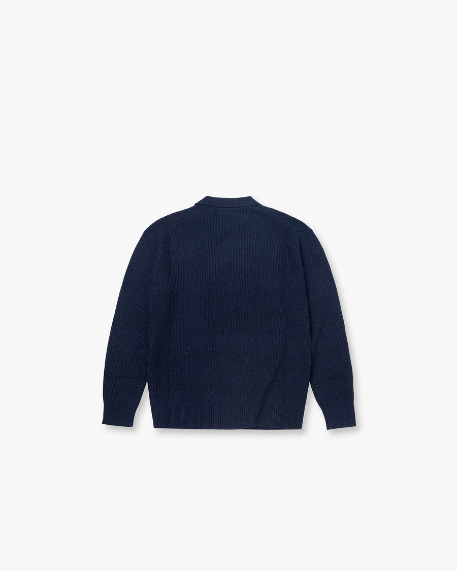 Brushed Polo Knit Sweater