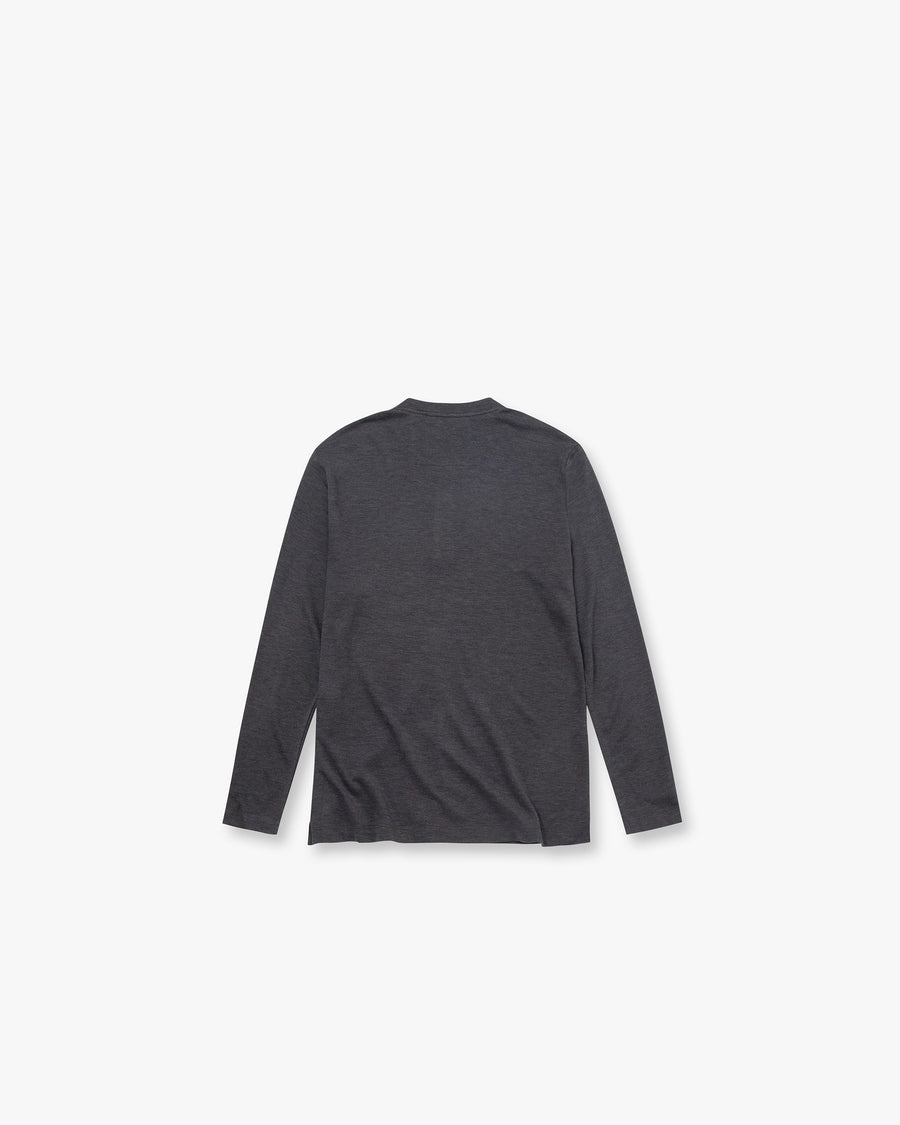 Waffle Henley Long Sleeve Top