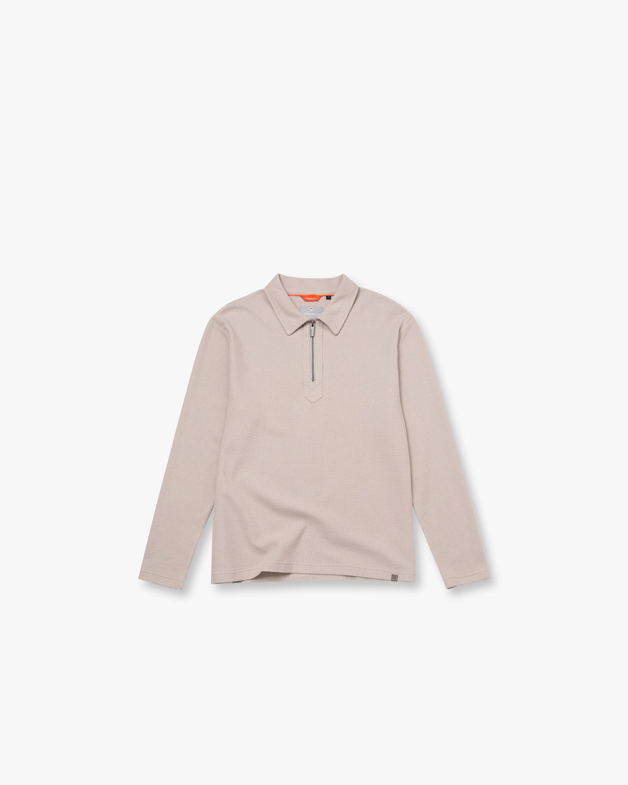 Long-Sleeve Half-Zip Polo Shirt