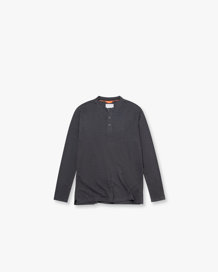Waffle Henley Long Sleeve Top