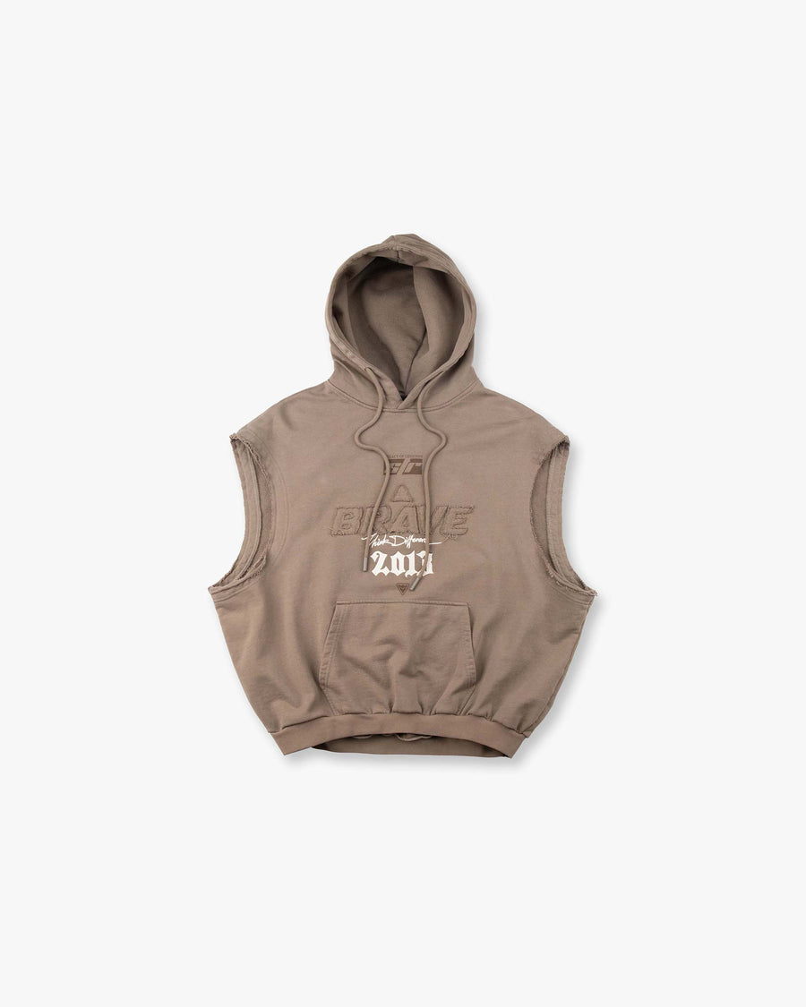 Washed Sleeveless Hoodie