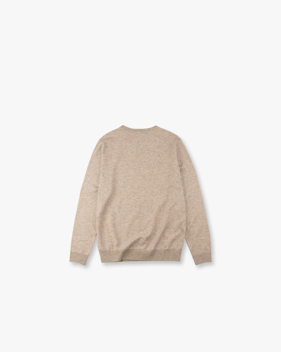 Crew-Neck Fine Knit Sweater