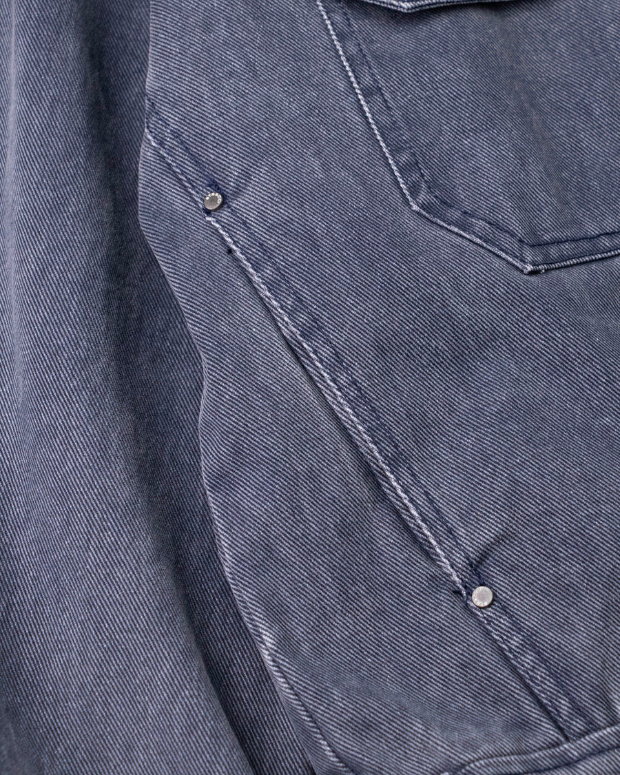 Contrast Collar Twill Jacket