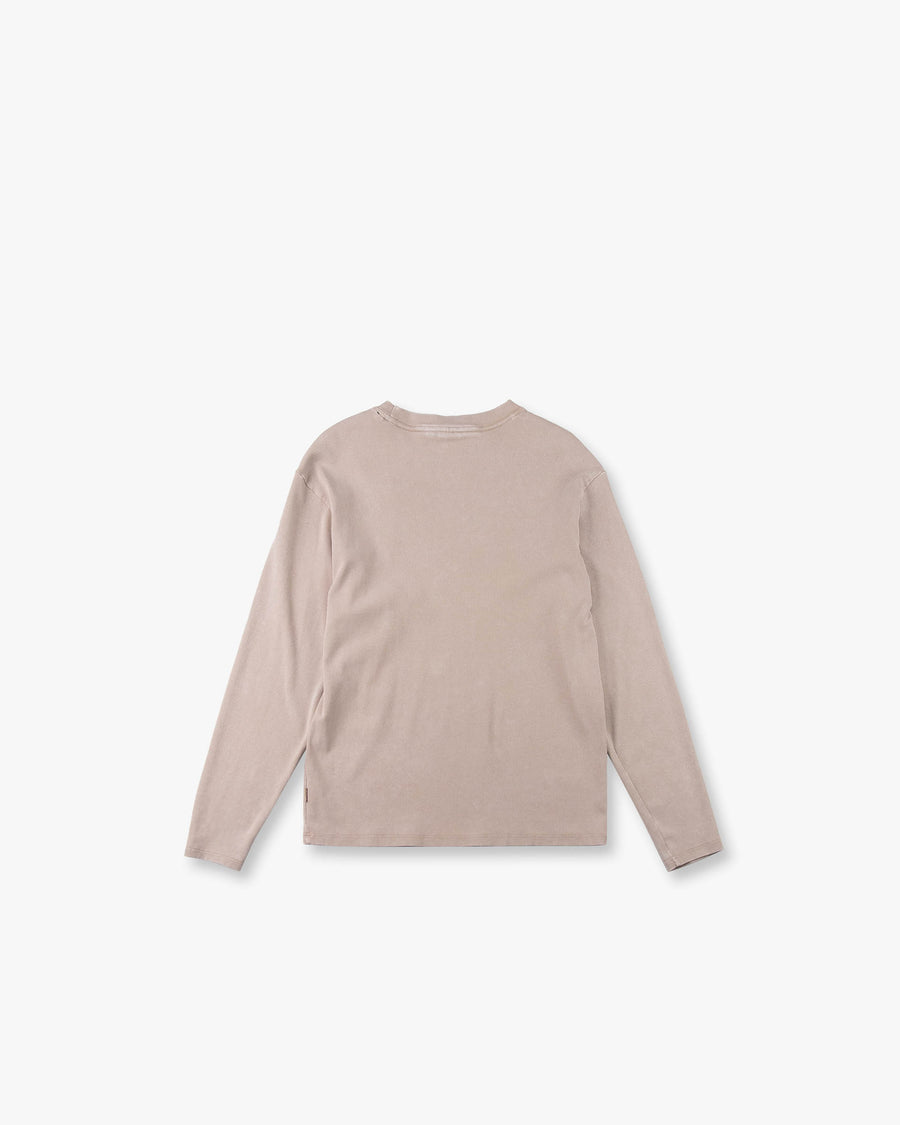 Washed Rib Long Sleeve Tee