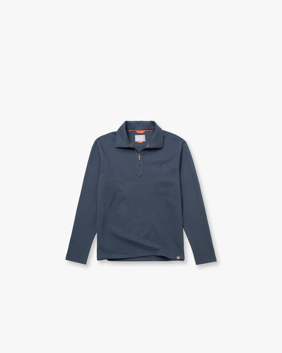 Long-Sleeved Half-Zip Polo Shirt
