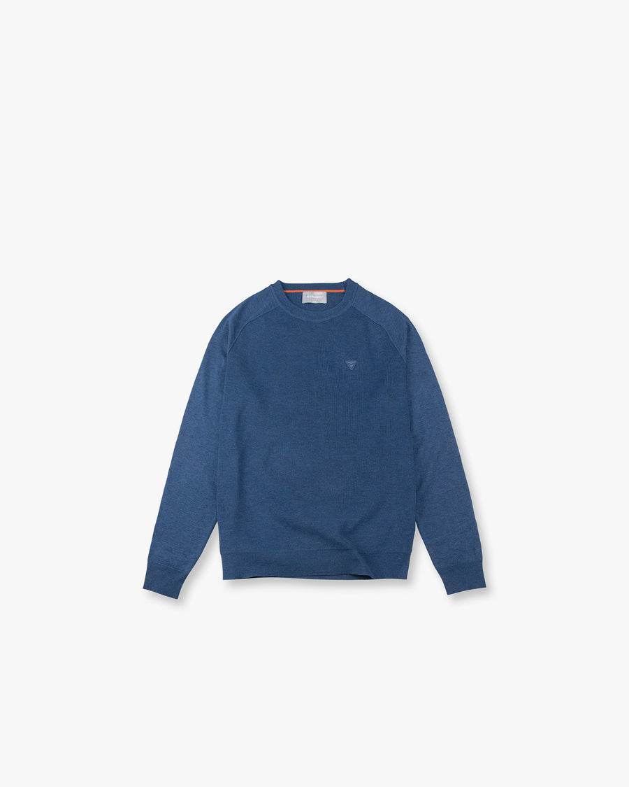 Texture-Panel Raglan Knit Sweater