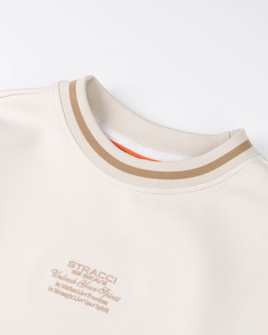Script Embroidered Crew Sweatshirt