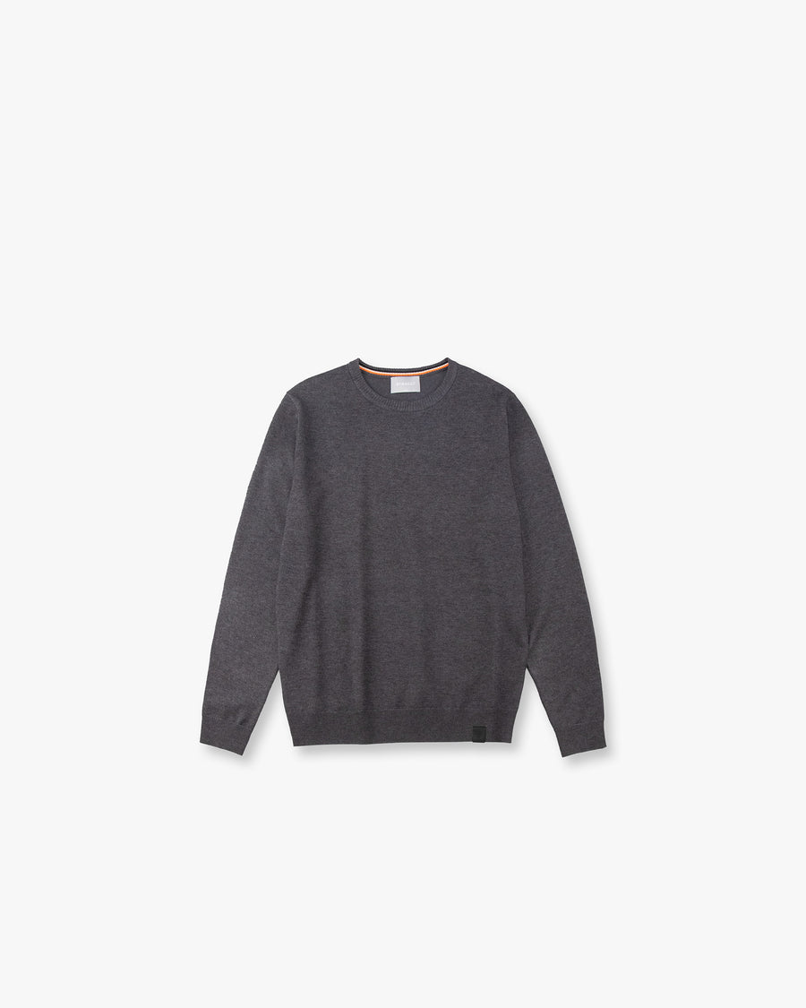 Crew-Neck Fine Knit Sweater
