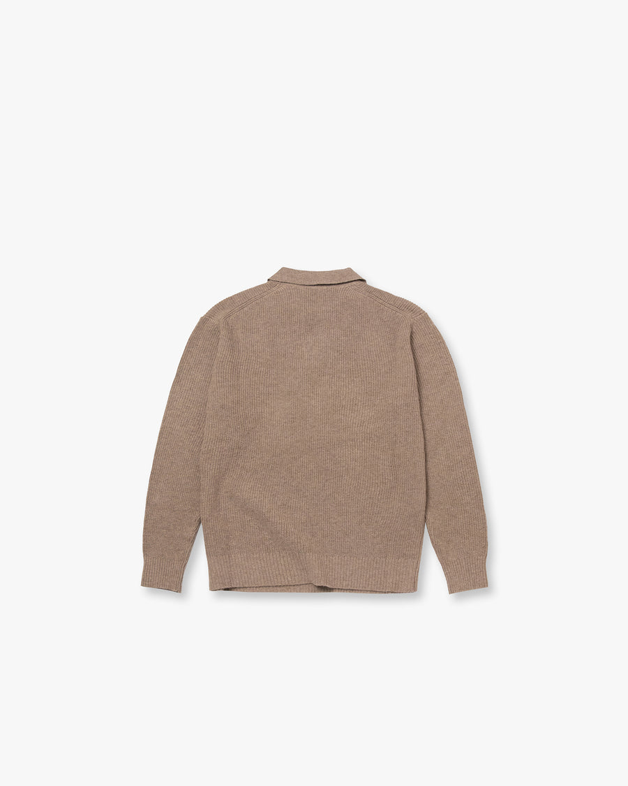 Brushed Polo Knit Sweater