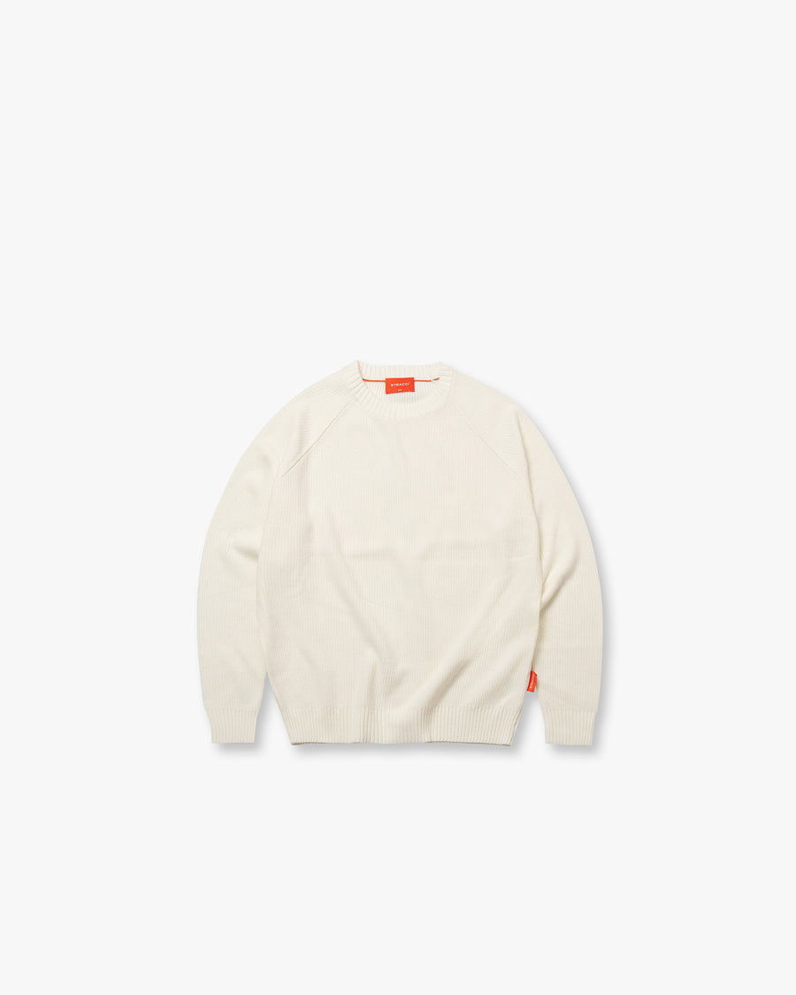 Str Waffle Raglan Knit Sweater