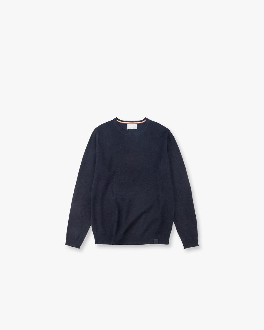 Crew-Neck Fine Knit Sweater