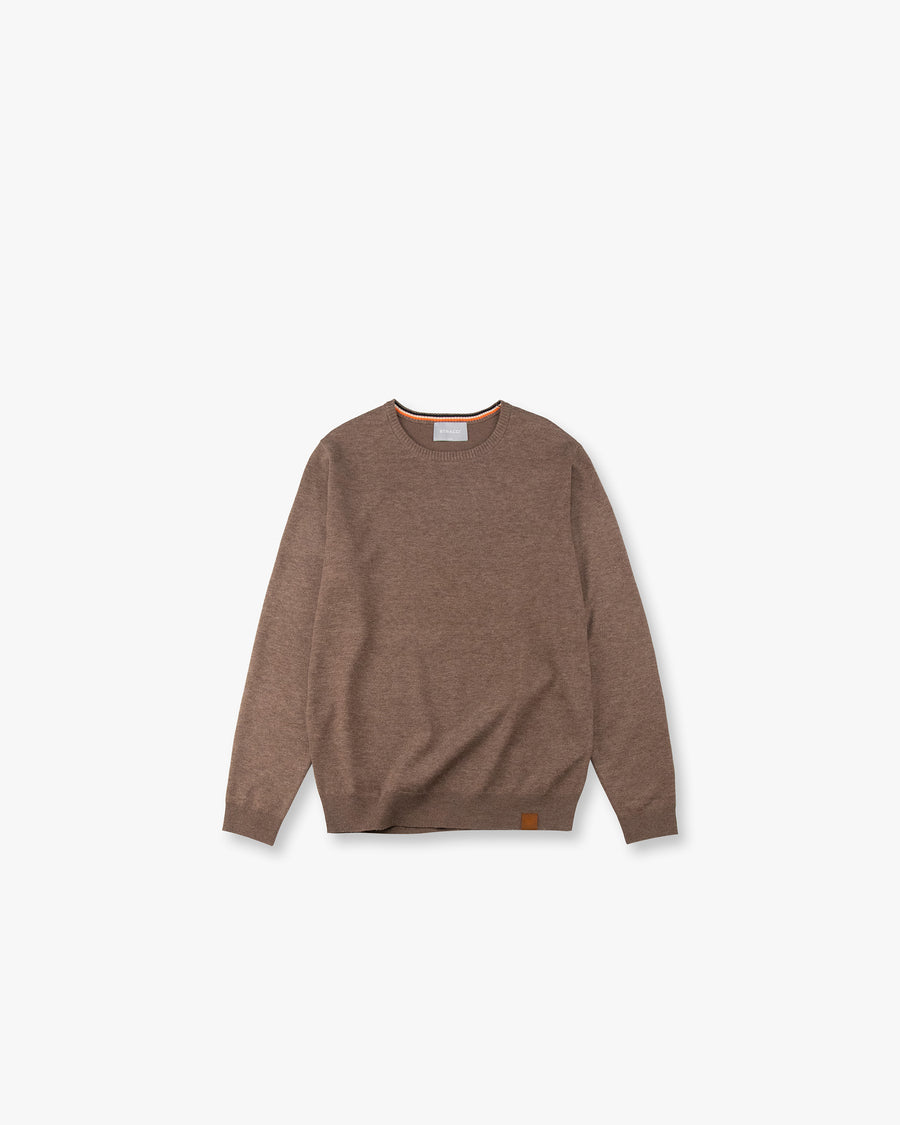 Crew-Neck Fine Knit Sweater