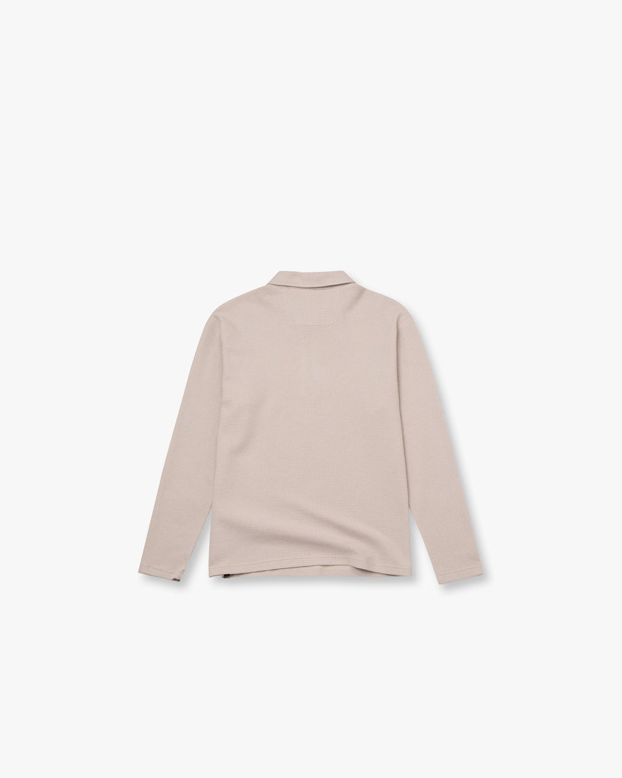 Long-Sleeve Half-Zip Polo Shirt