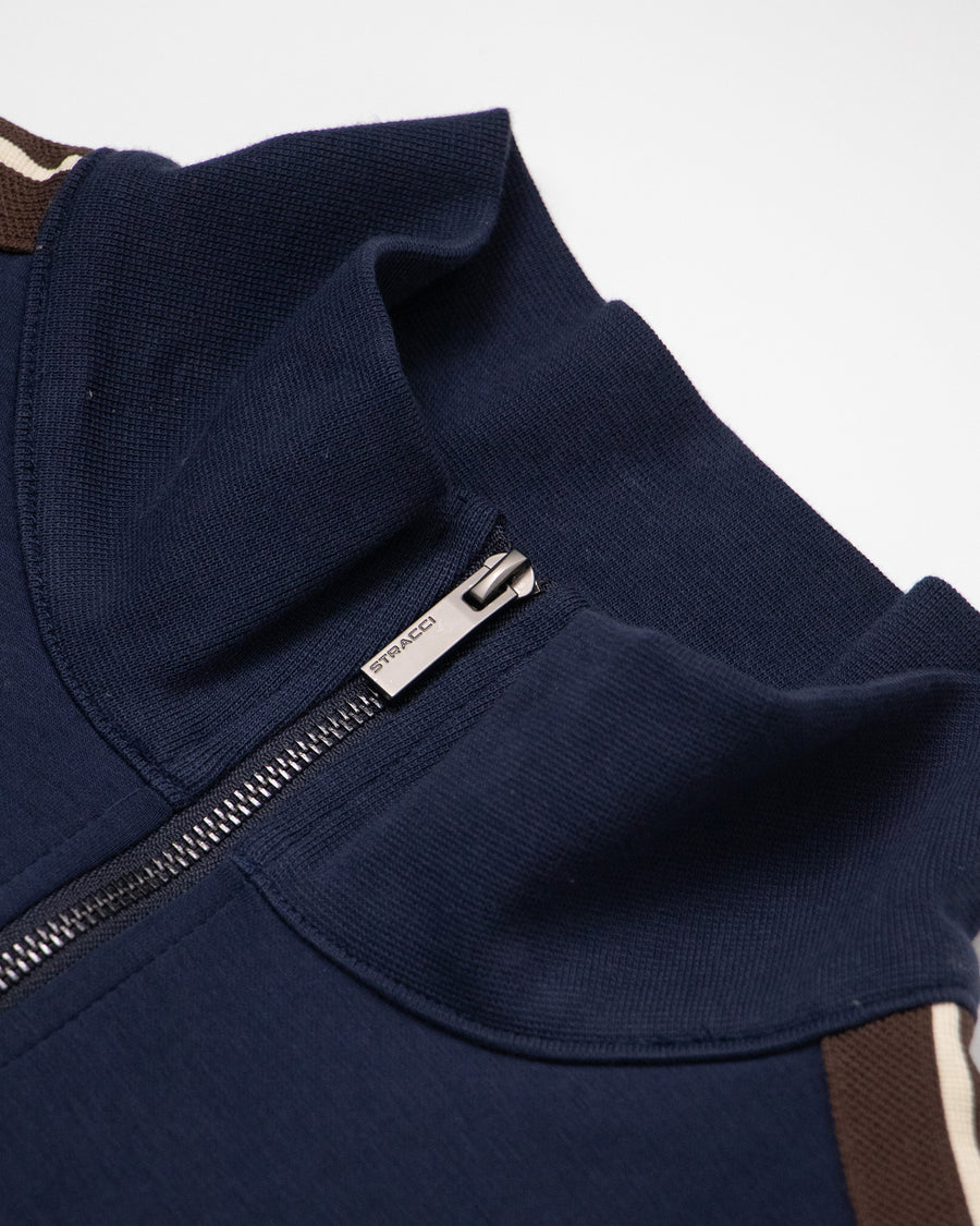 Ribbed Collar Sweatshirt