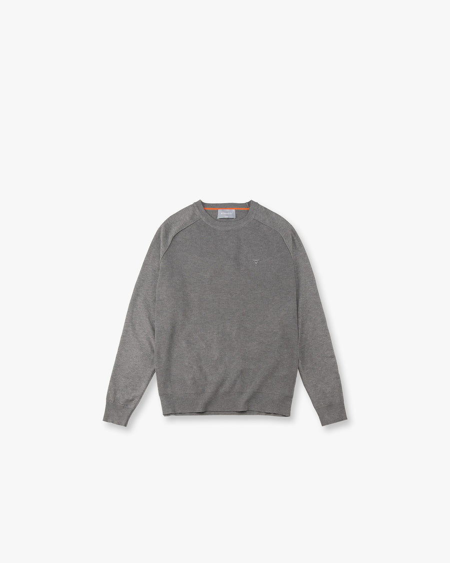 Texture-Panel Raglan Knit Sweater