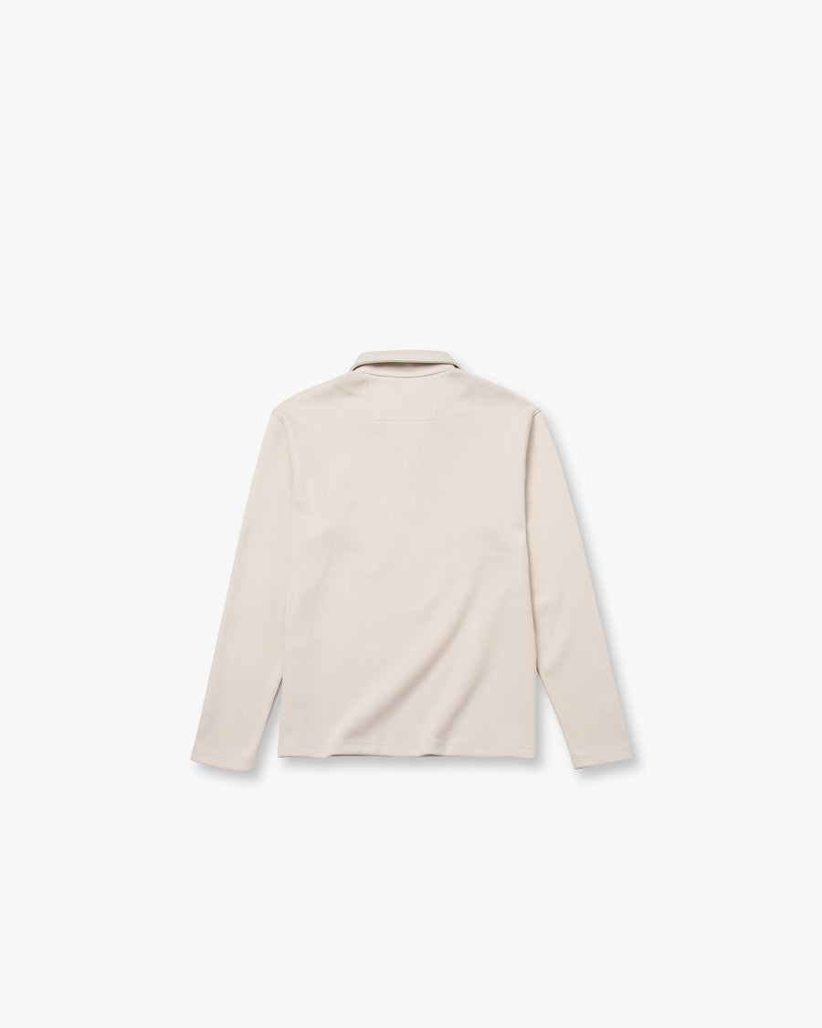 Long-Sleeved Half-Zip Polo Shirt