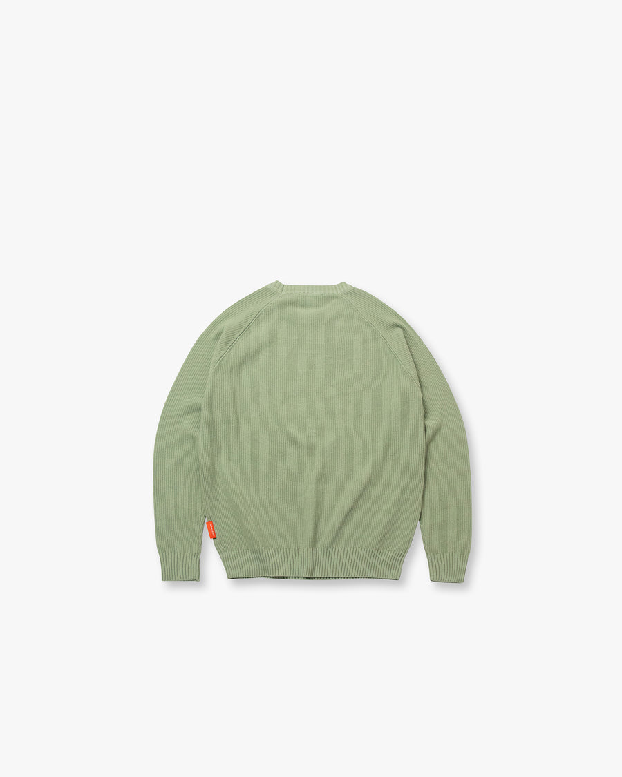 Str Waffle Raglan Knit Sweater