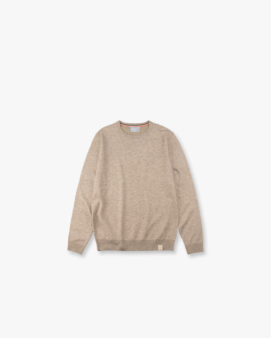 Crew-Neck Fine Knit Sweater