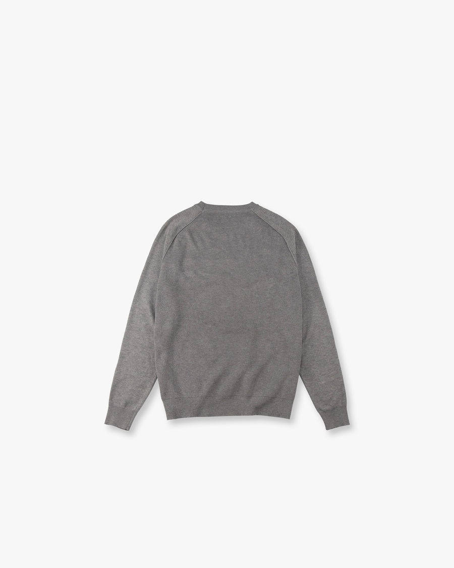 Texture-Panel Raglan Knit Sweater