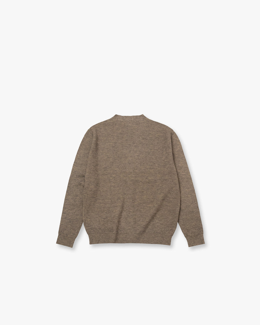 Rib-Knit Relaxed Cardigan