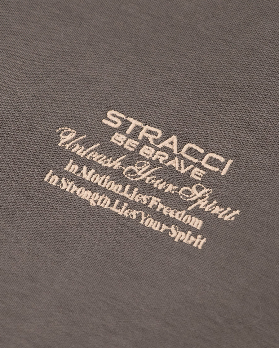 Script Embroidered Crew Sweatshirt