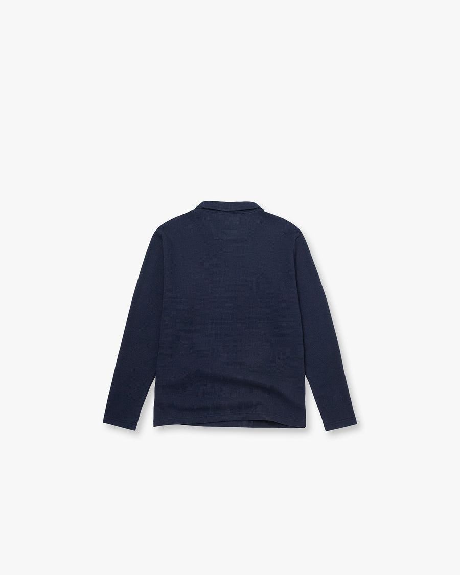 Long-Sleeve Half-Zip Polo Shirt