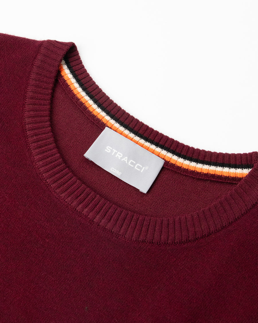 Crew-Neck Fine Knit Sweater