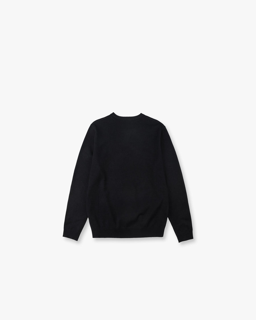 Crew-Neck Fine Knit Sweater