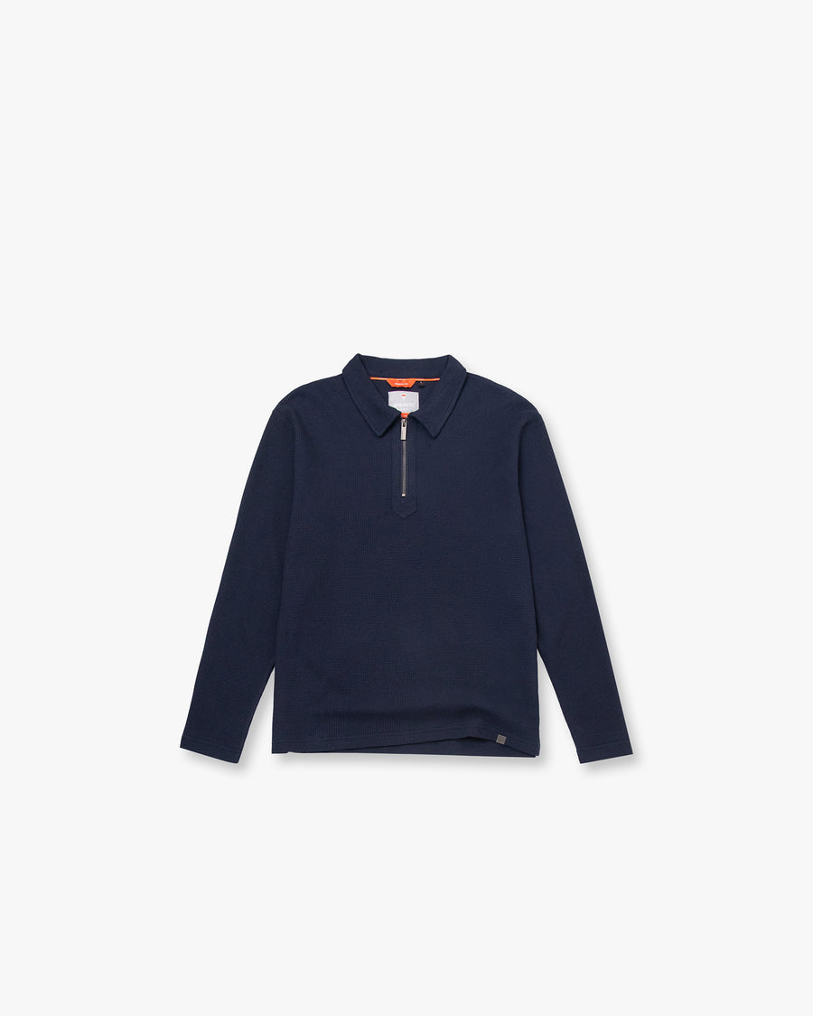 Long-Sleeve Half-Zip Polo Shirt